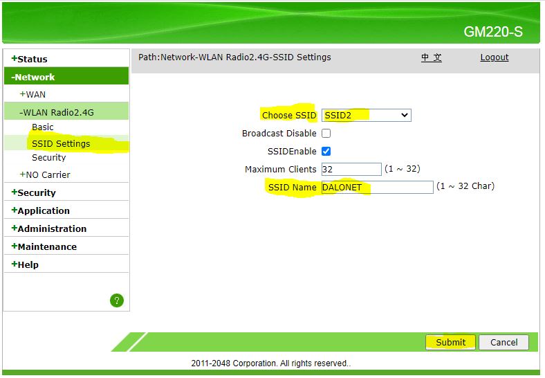 Form Ganti Nama WiFi